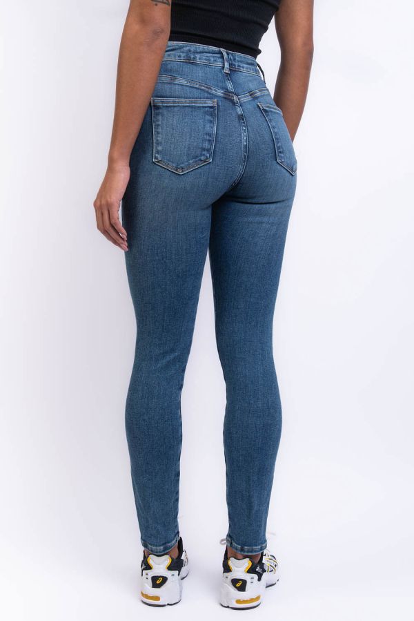 High Waist Super Stretch Skinny Jeans - Skye Blue